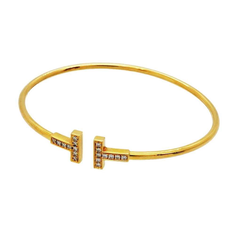 Tiffany & Co. T-Wire Bangle, 18K Yellow Gold, Diamond, Women's